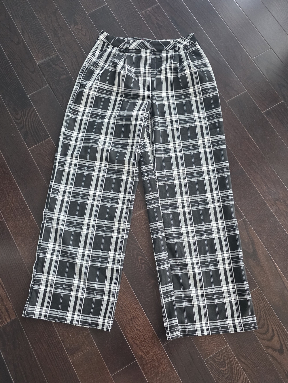 NOBO Black & White Plaid Casual Pants